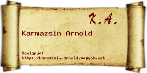 Karmazsin Arnold névjegykártya